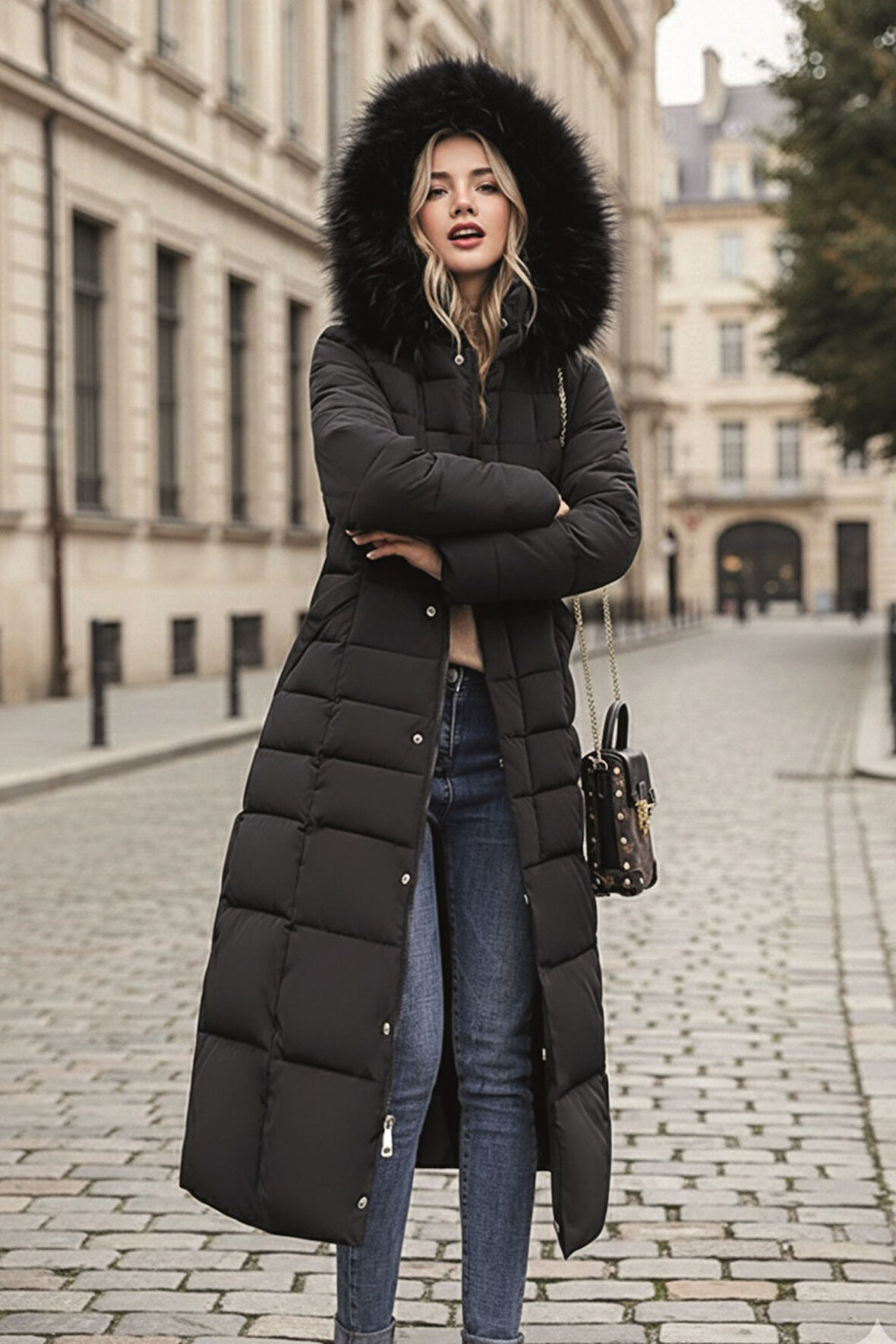 Günlük Kışlık Tam Boy Kadın Şişme Mont