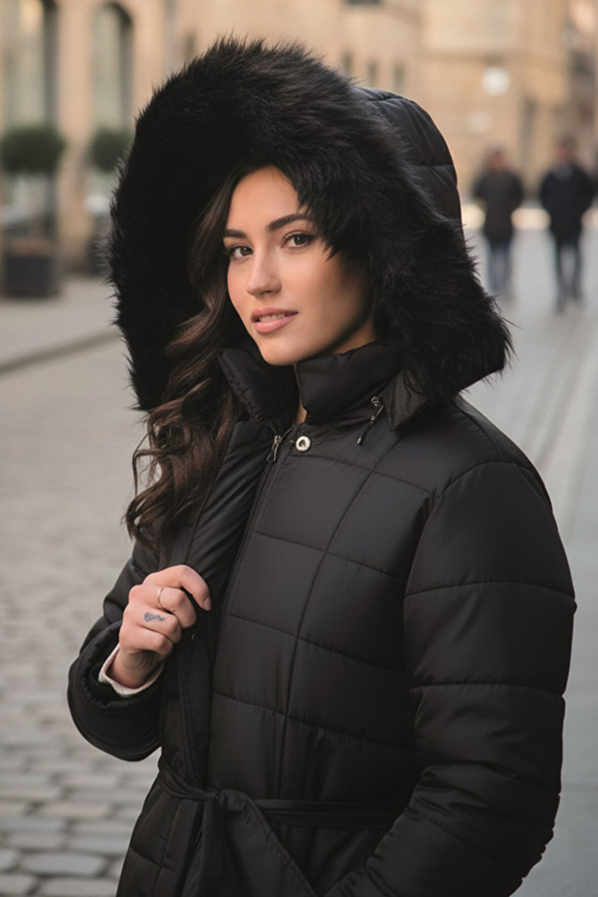 Günlük Kışlık Tam Boy Kadın Şişme Mont