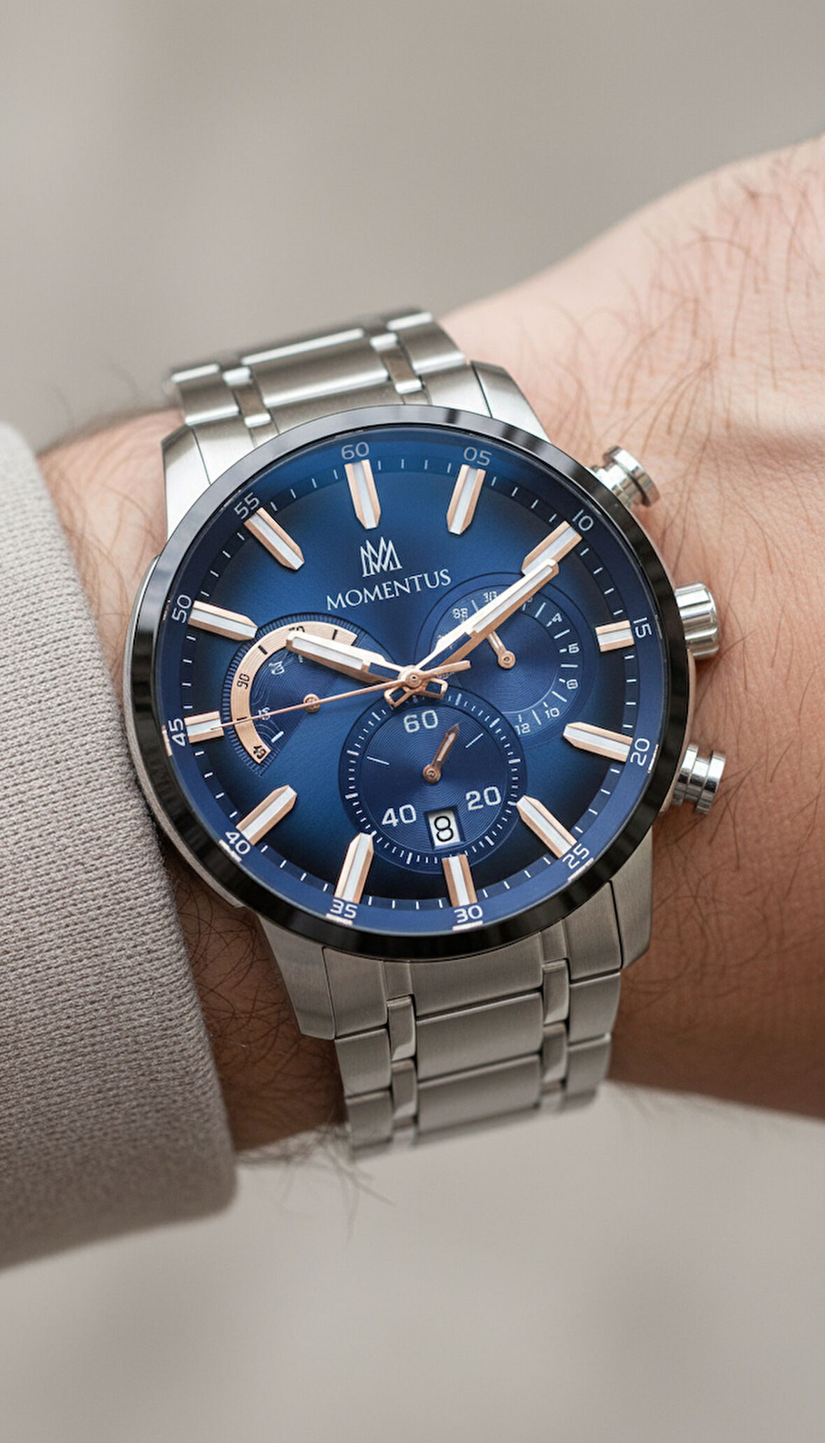 Momentus Gümüş Çelik Kordon Erkek Kol Saati SC381T-11SR