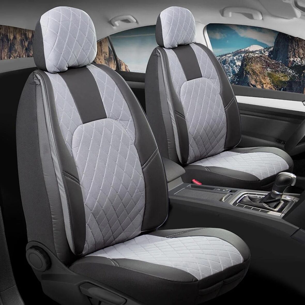 
Hyundai Accent Era Uyumlu Yarı Deri Oto Koltuk Kılıfı Ön Arka Set Chester Serisi Siyah Füme SC