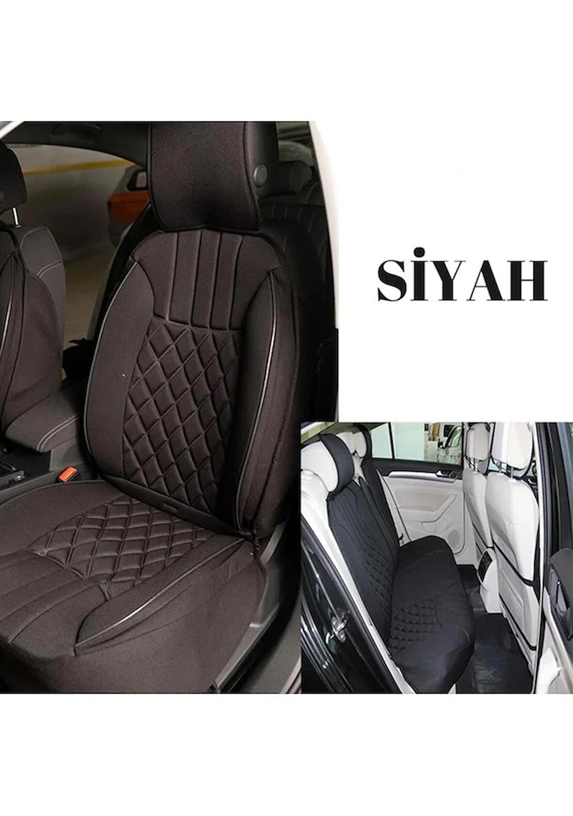 
Citroen C3 Uyumlu Lüks Oto Koltuk Minderi Ön Arka Set Siyah 