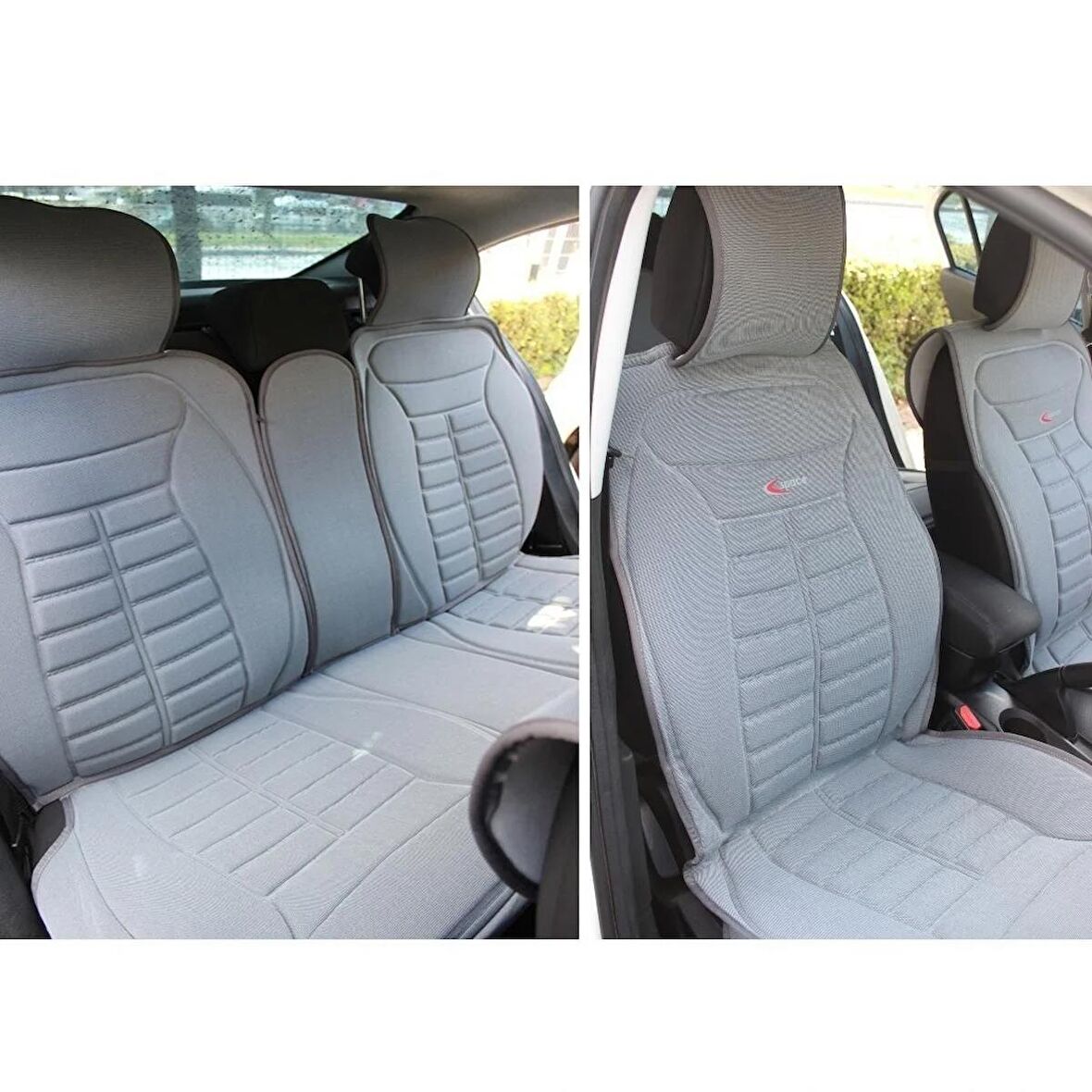 Kia Soul Uyumlu Lüks Oto Koltuk Minderi Ön Arka Set Gri