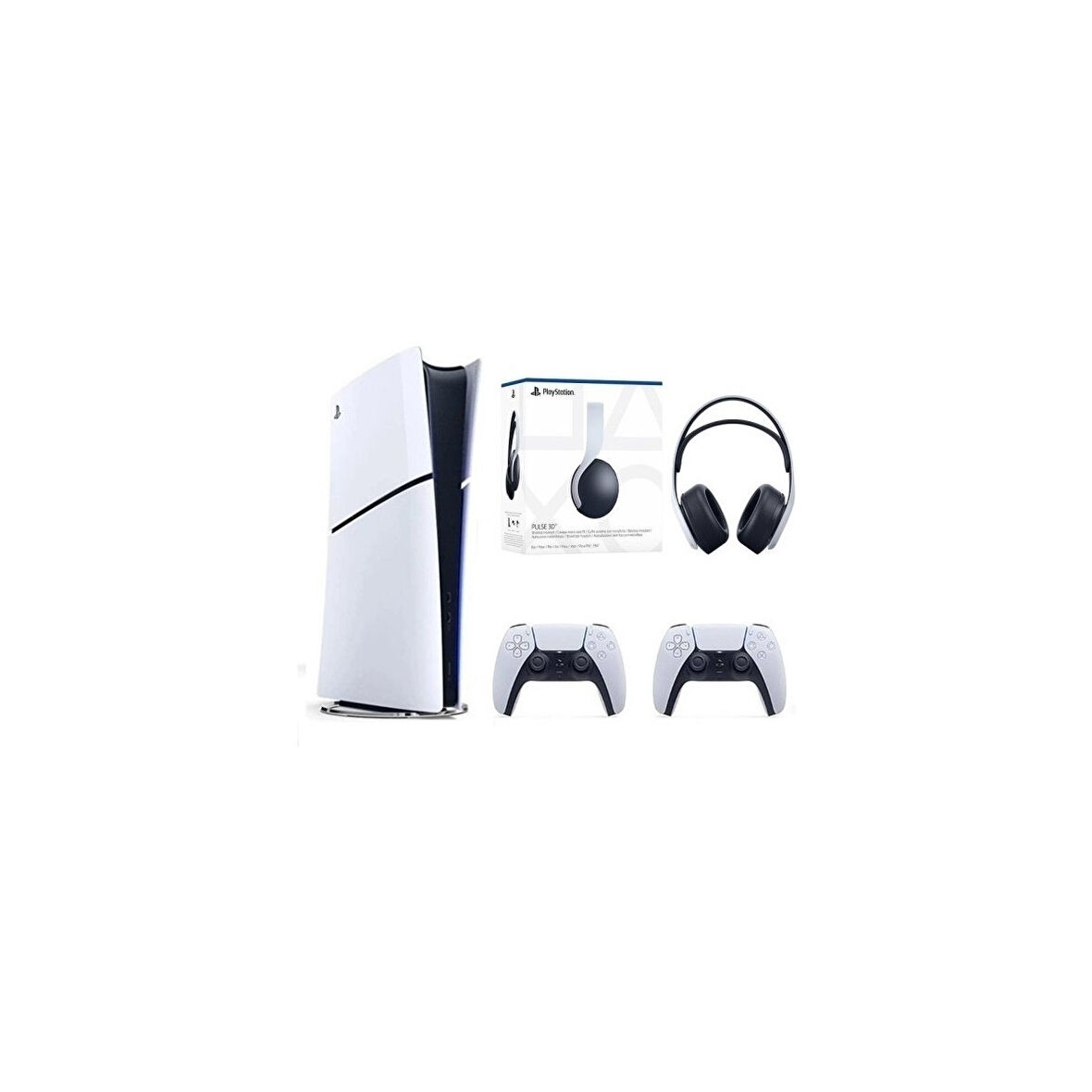 Playstation 5 Slim Dijital Edition + 2 Dualsense + 3D Plus Kulaklık Oyun Konsolu
