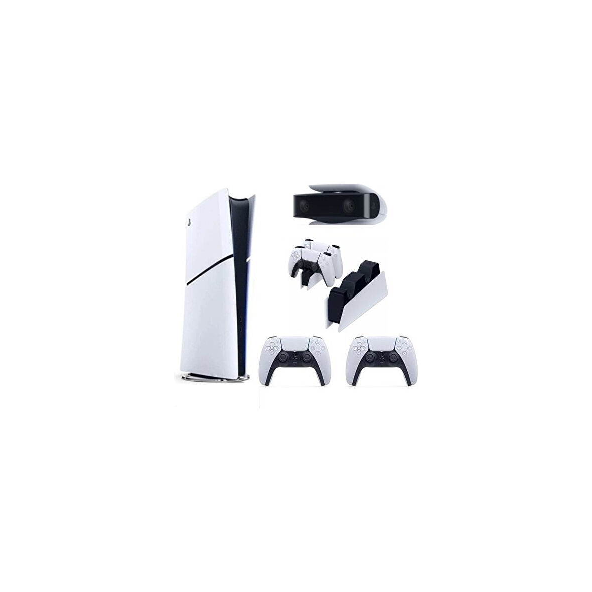 Playstation 5 Slim Dijital Edition + 2 Dualsense + Şarj Istasyonu + Ps5 Kamera Oyun Konsolu