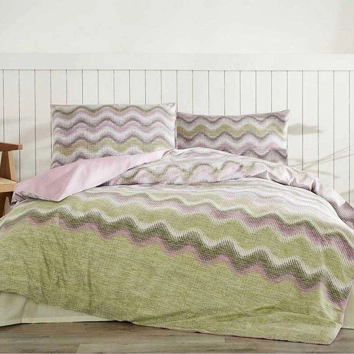 Özdilek Tek Kişilik Yeşil Undulatıs Nevresim Takımı