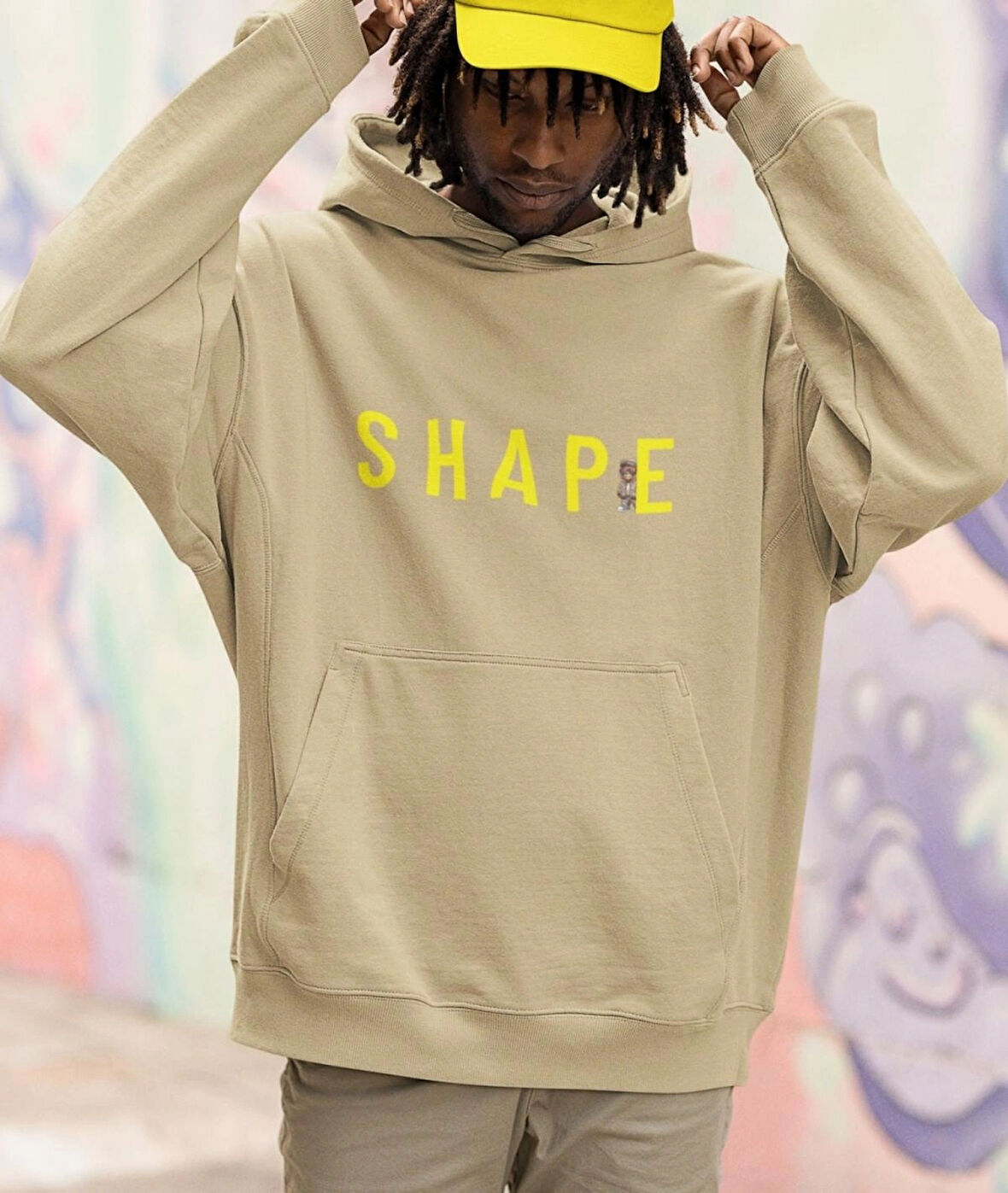 Shape(Şekil) ön ve arka ayıcık baskılı erkek sweatshirt 