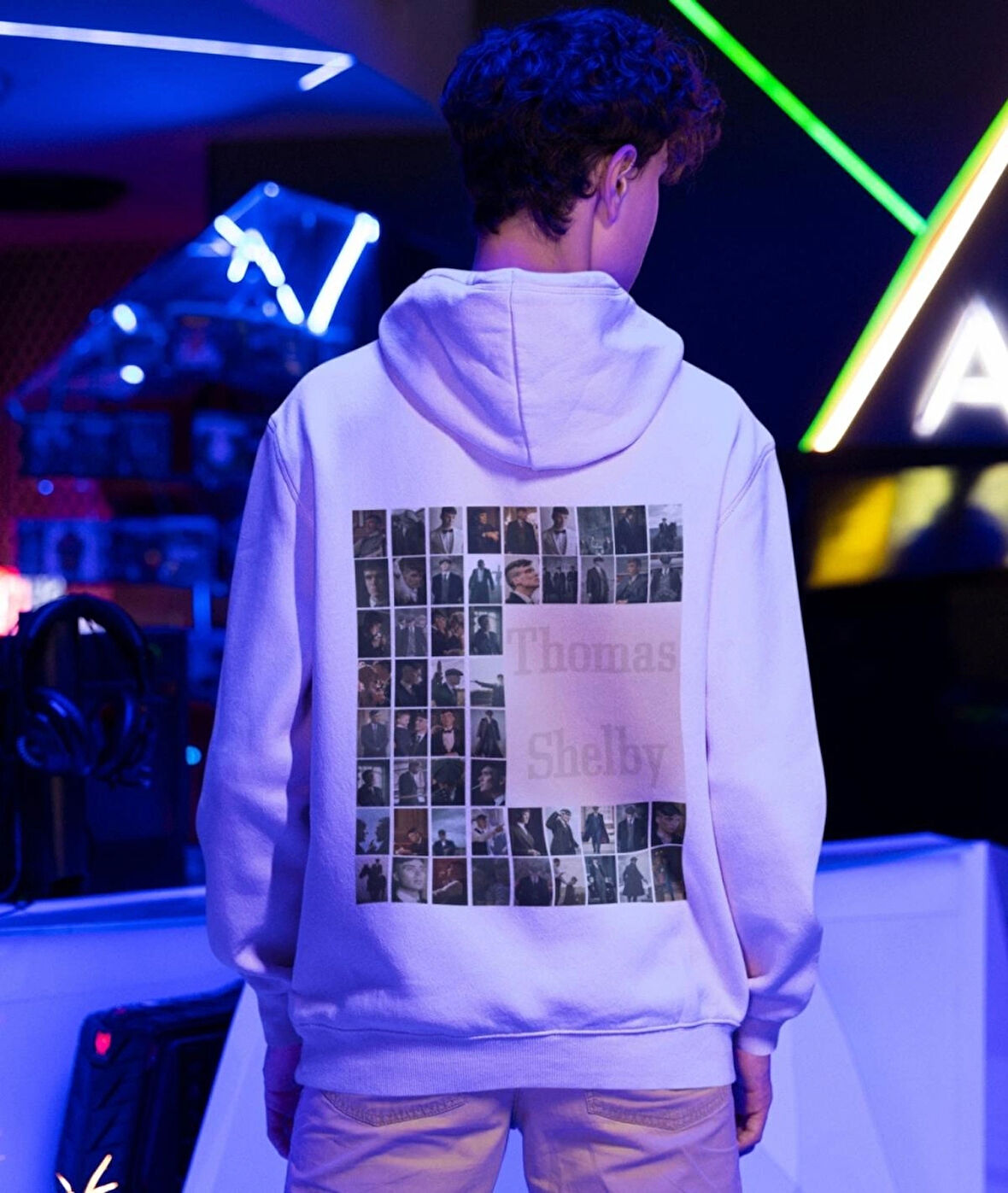 peaky blinders-thomas shelby albüm baskılı kapüşonlu kanguru cep sweatshirt