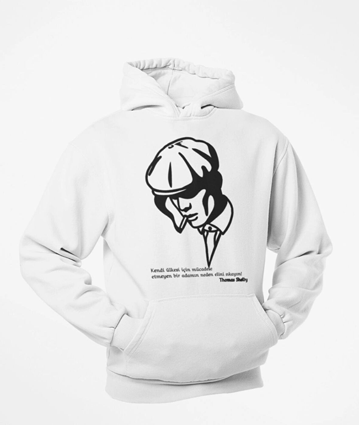 Kara kalem temalı thomas shelby 3 iplik sweatshirt