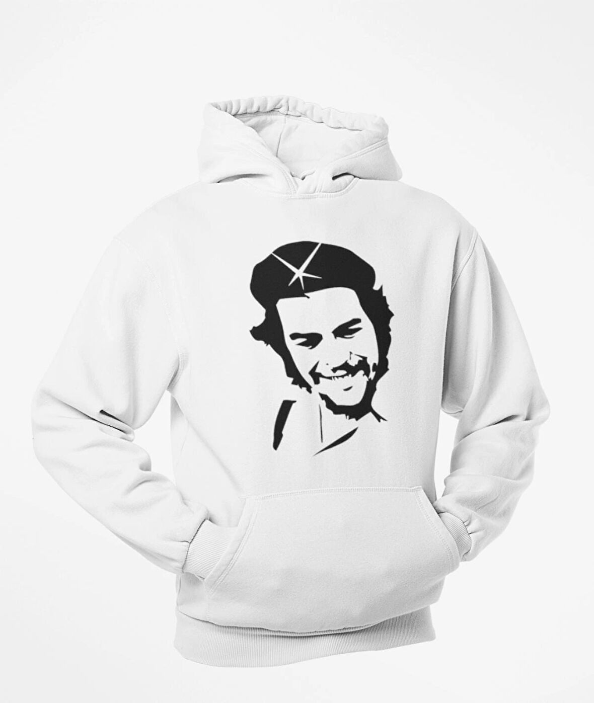 Che Guevara temalı kanguru sweatshirt
