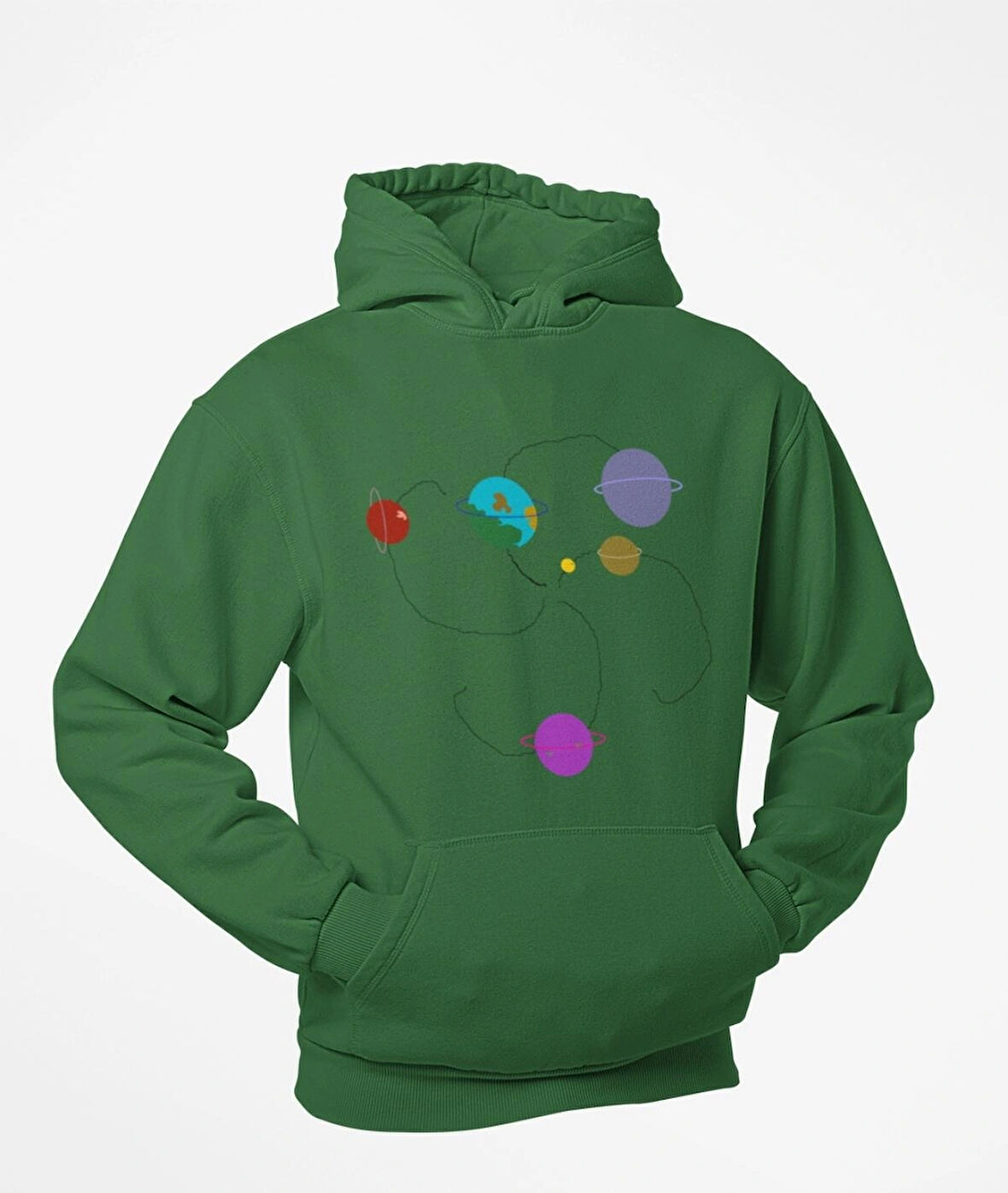 Gezegen baskılı sweatshirt