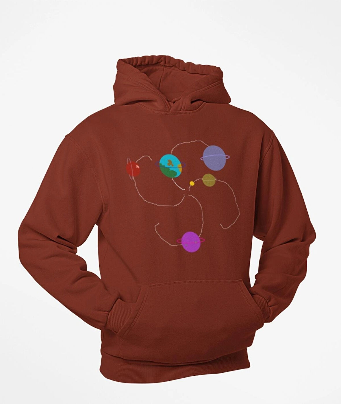 Gezegen baskılı sweatshirt