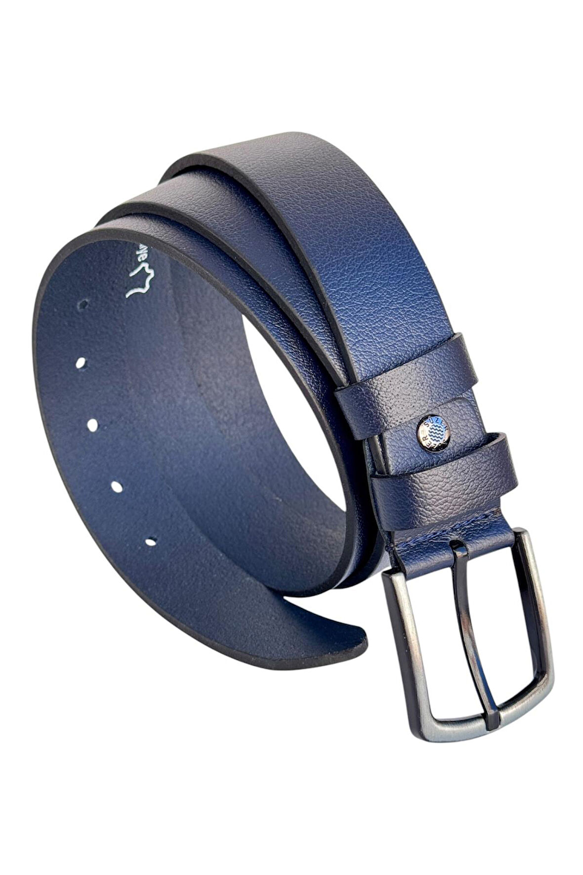 Lacivert Büyük Beden Hakiki Deri 4 cm. Tokalı Düz Model Erkek Kemer - 405-Battal