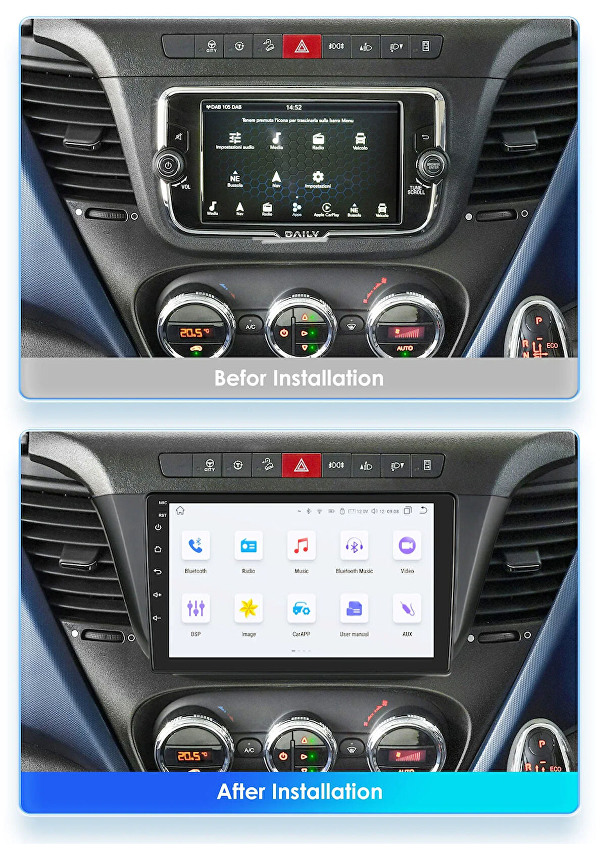 İVECO DAİLY 2015-2023 MULTİMEDYA CARPLAY EKRAN SETİ 4 GB RAM 64 HAFIZALI