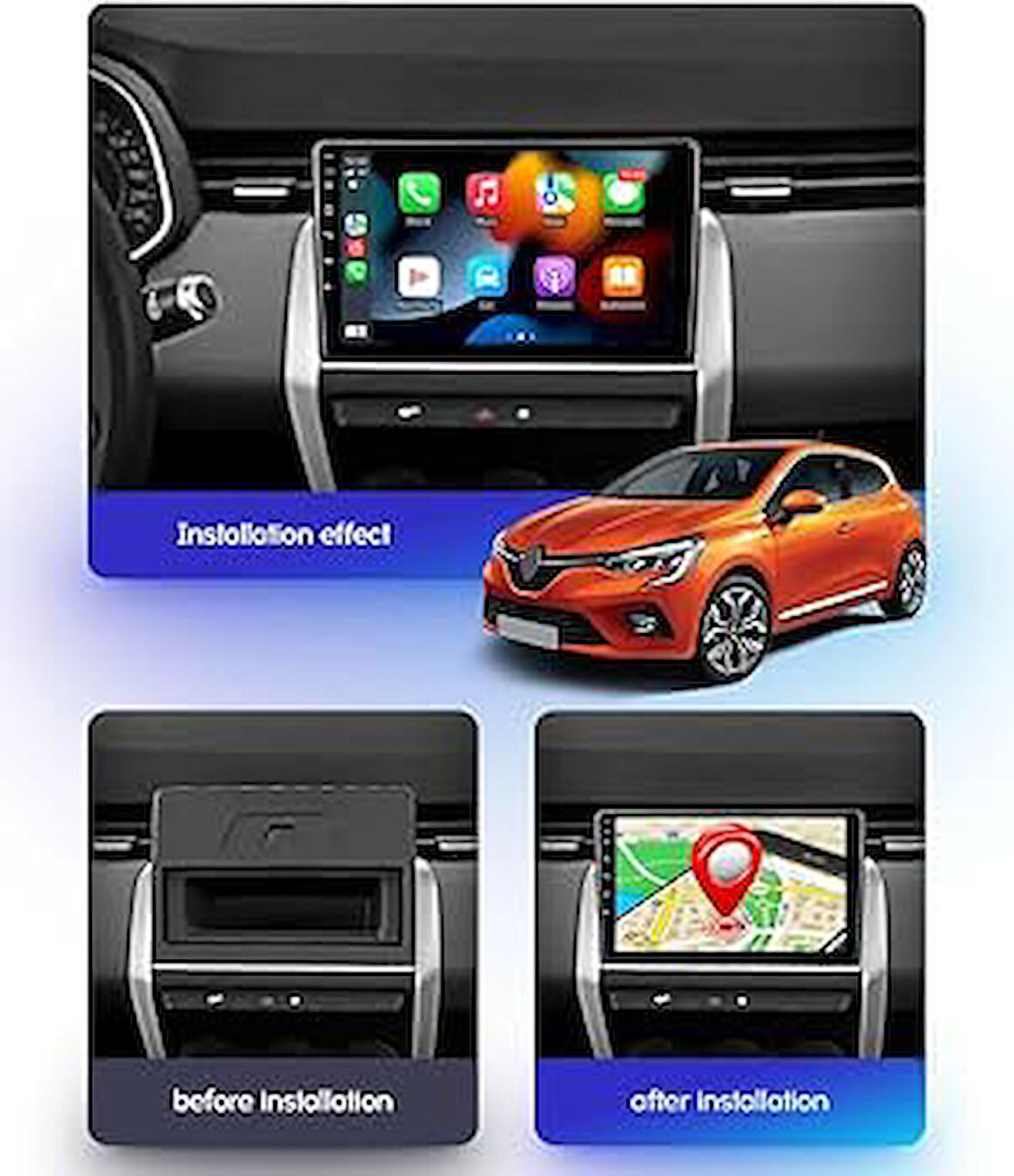 RENAULT CLİO 5 2020-2022 MULTİMEDYA CARPLAY EKRAN SETİ 4 GB RAM 64 HAFIZALI