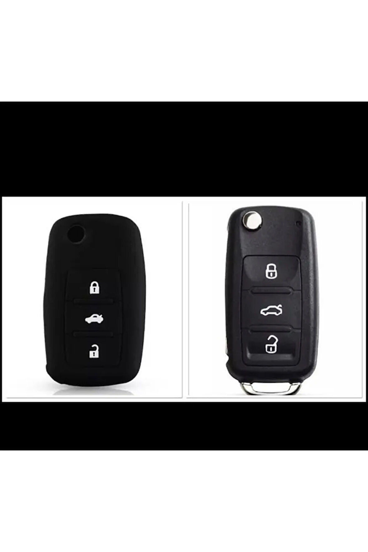 Caddy Scirocco Golf 5 Golf 6 Jetta Ibiza Polo Octiva Tiguan Leon Uyumlu Silikon Anahtar Kılıfı