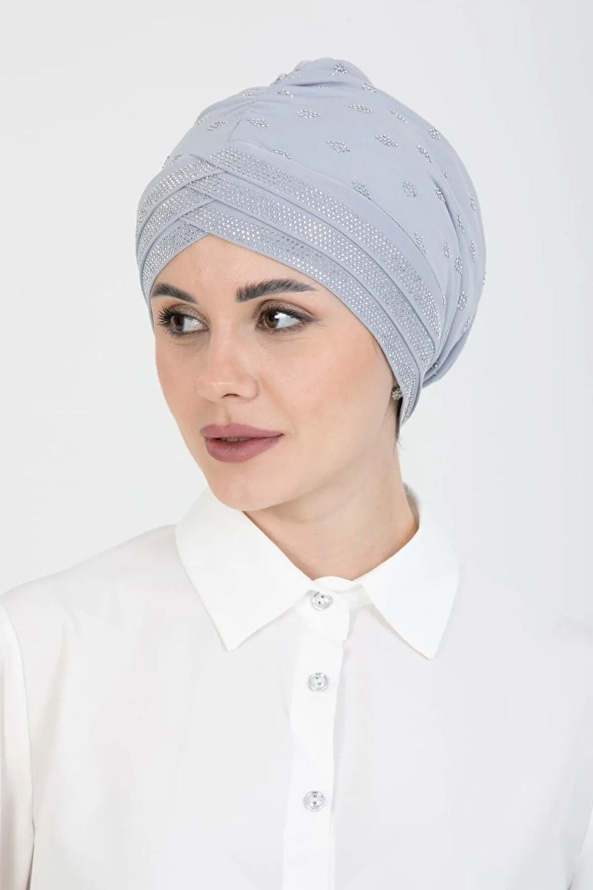 Taşlı Çapraz Geçmeli Taşlı Bone