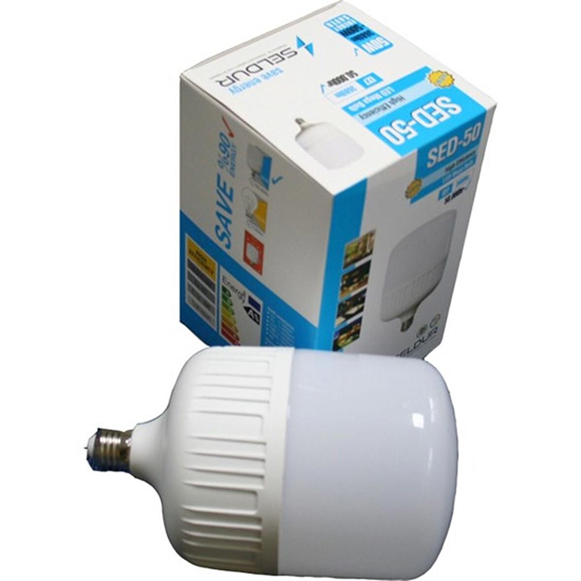 Seldur 50W Büyük Boy Torch LED Ampul E27 Duy 6500K