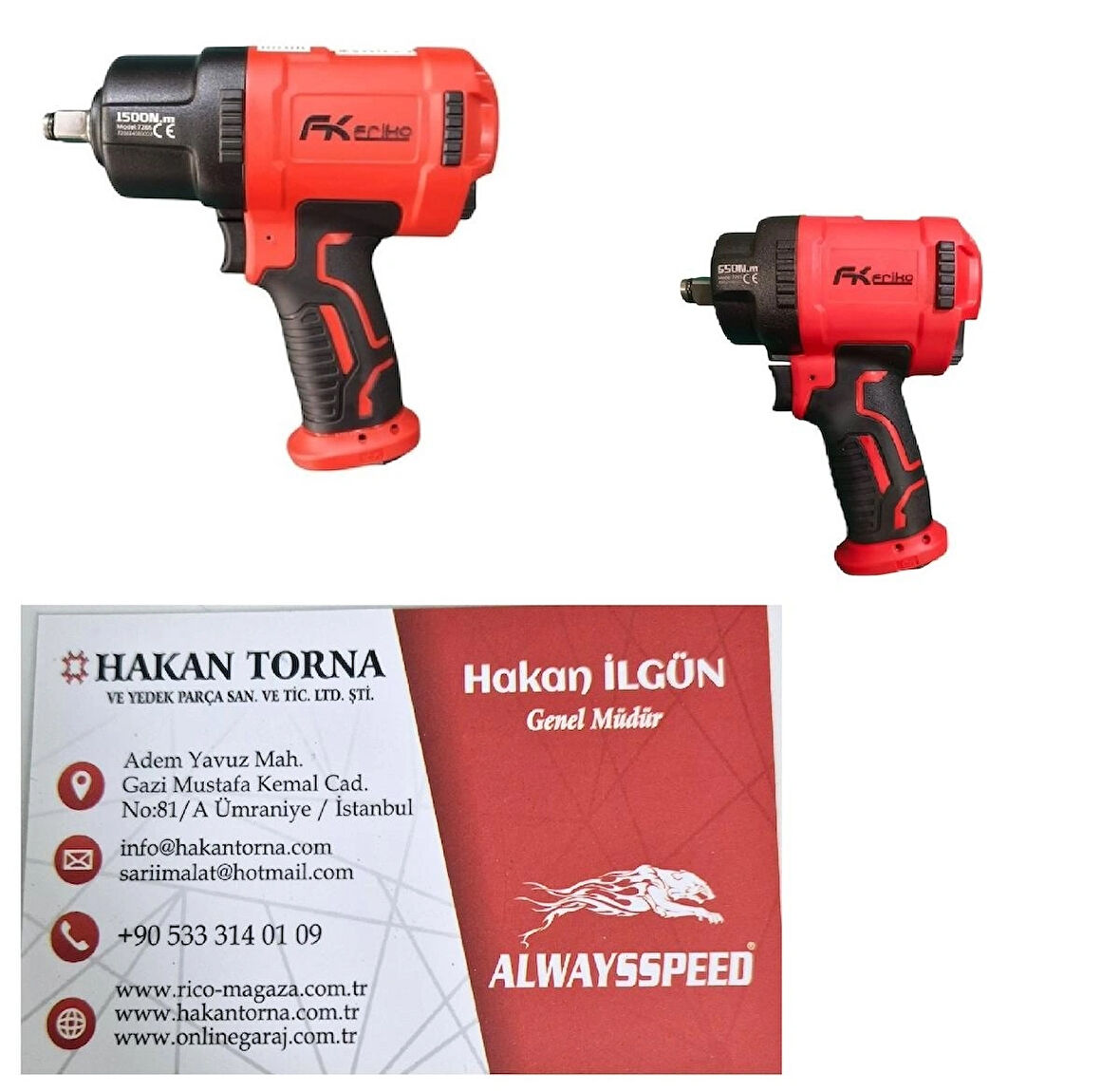 1/2 1500nm Havalı Somun Sıkma &Mini Havalı Somun SıkmaTabancası