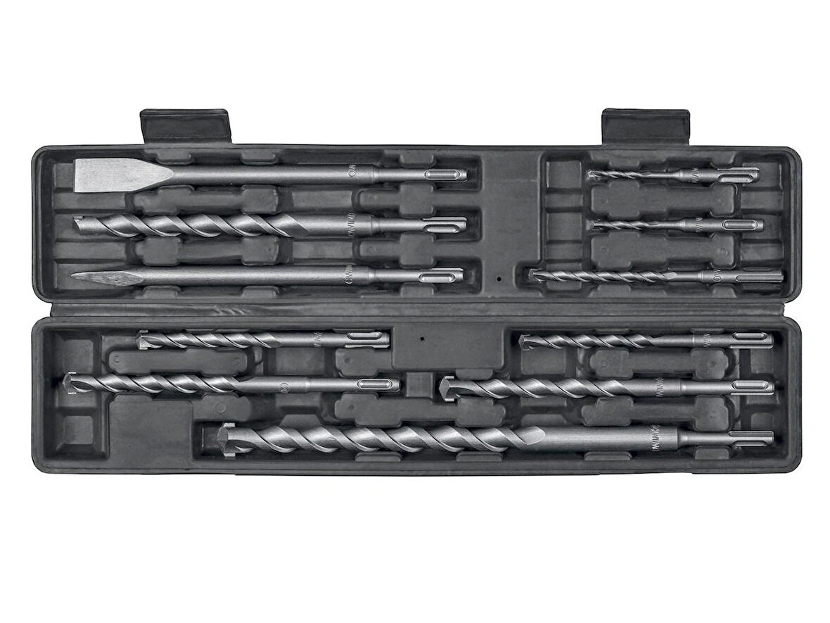 Parkside 11 Parça SDS‑Plus Kırıcı Matkap ve Keski Takımı | 5–22 mm Uç + Düz & Sivri Keski