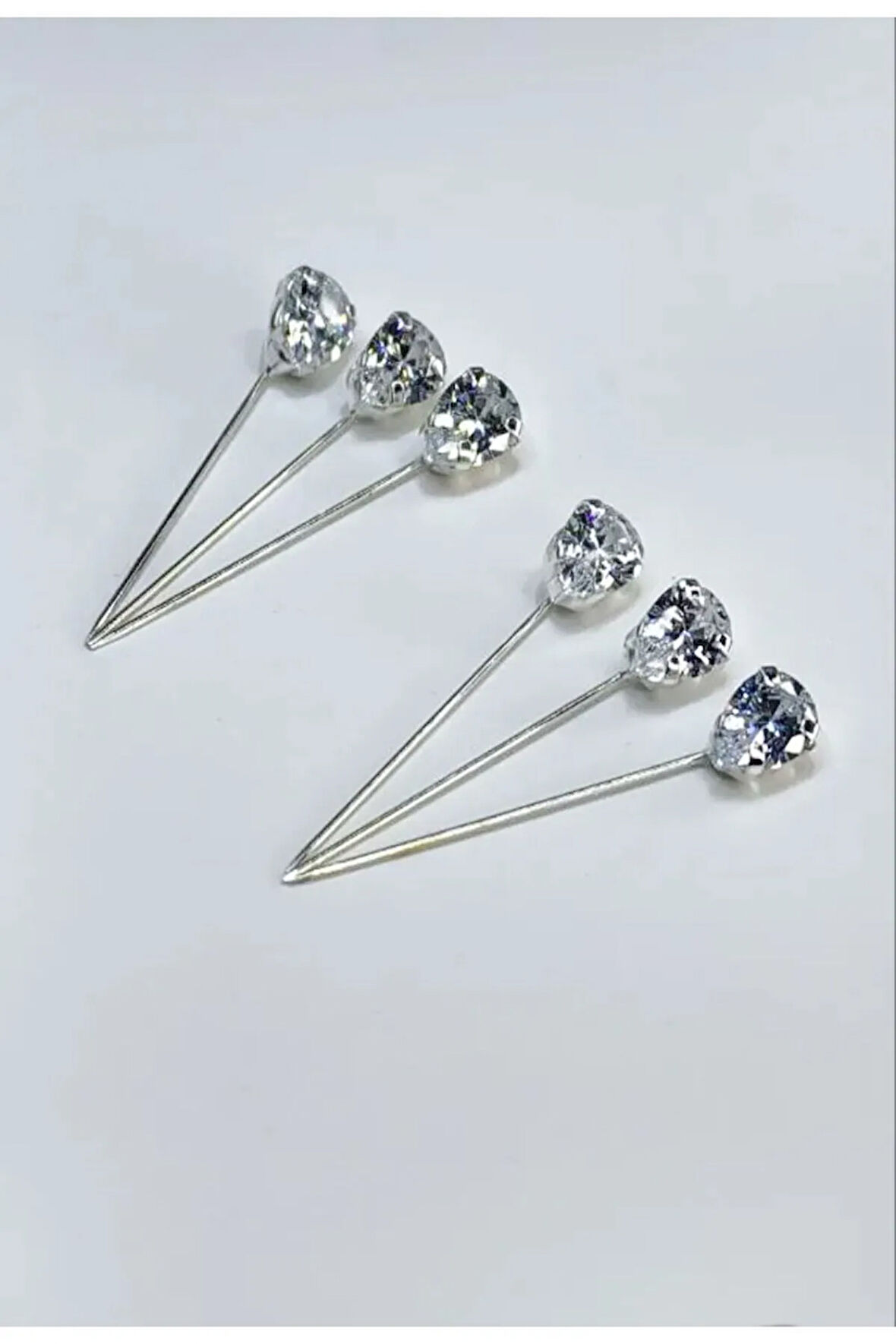 Kristal Taşlı Eşarp Iğnesi 6 Adet