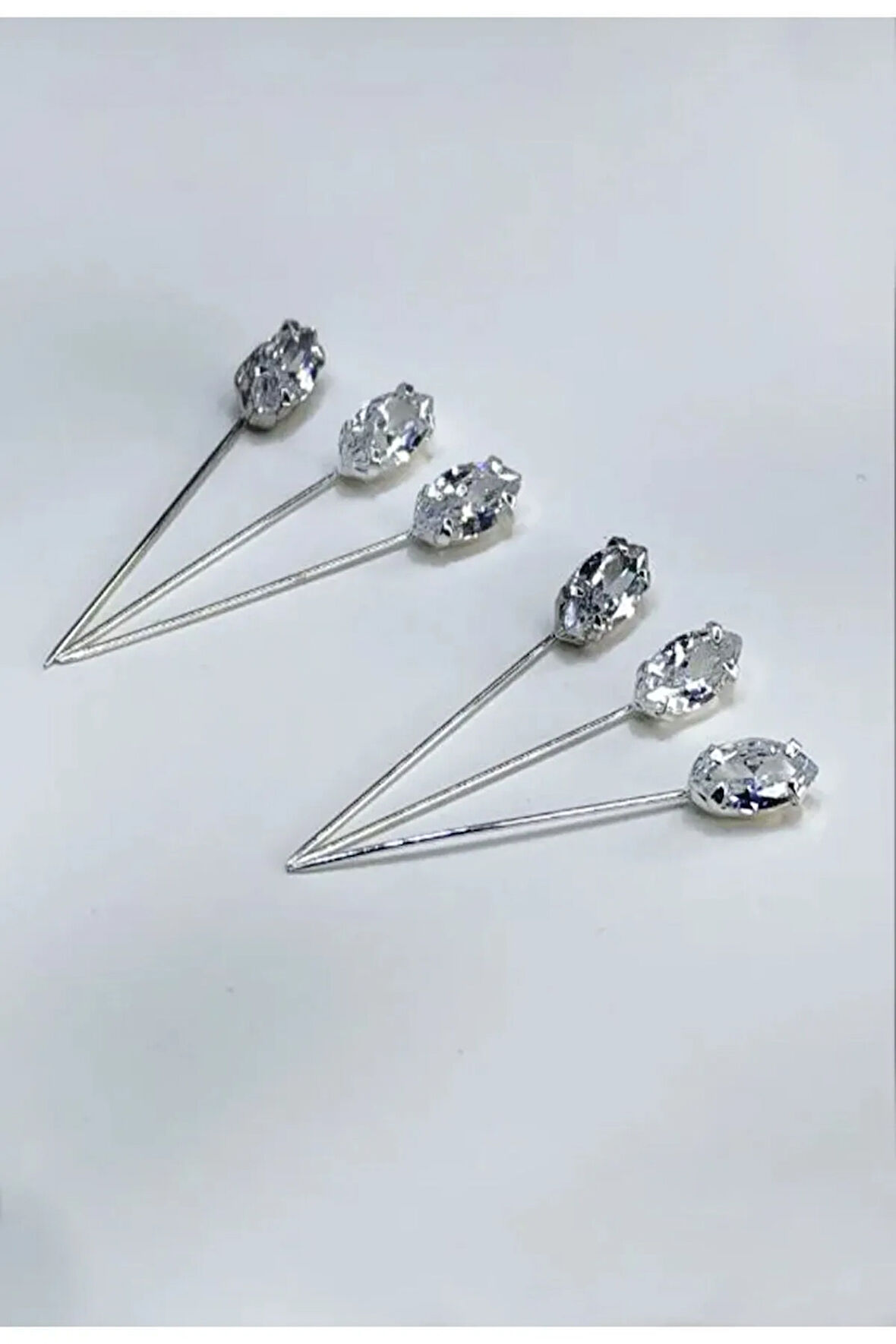 Kristal Taşlı Eşarp Iğnesi 6 Adet