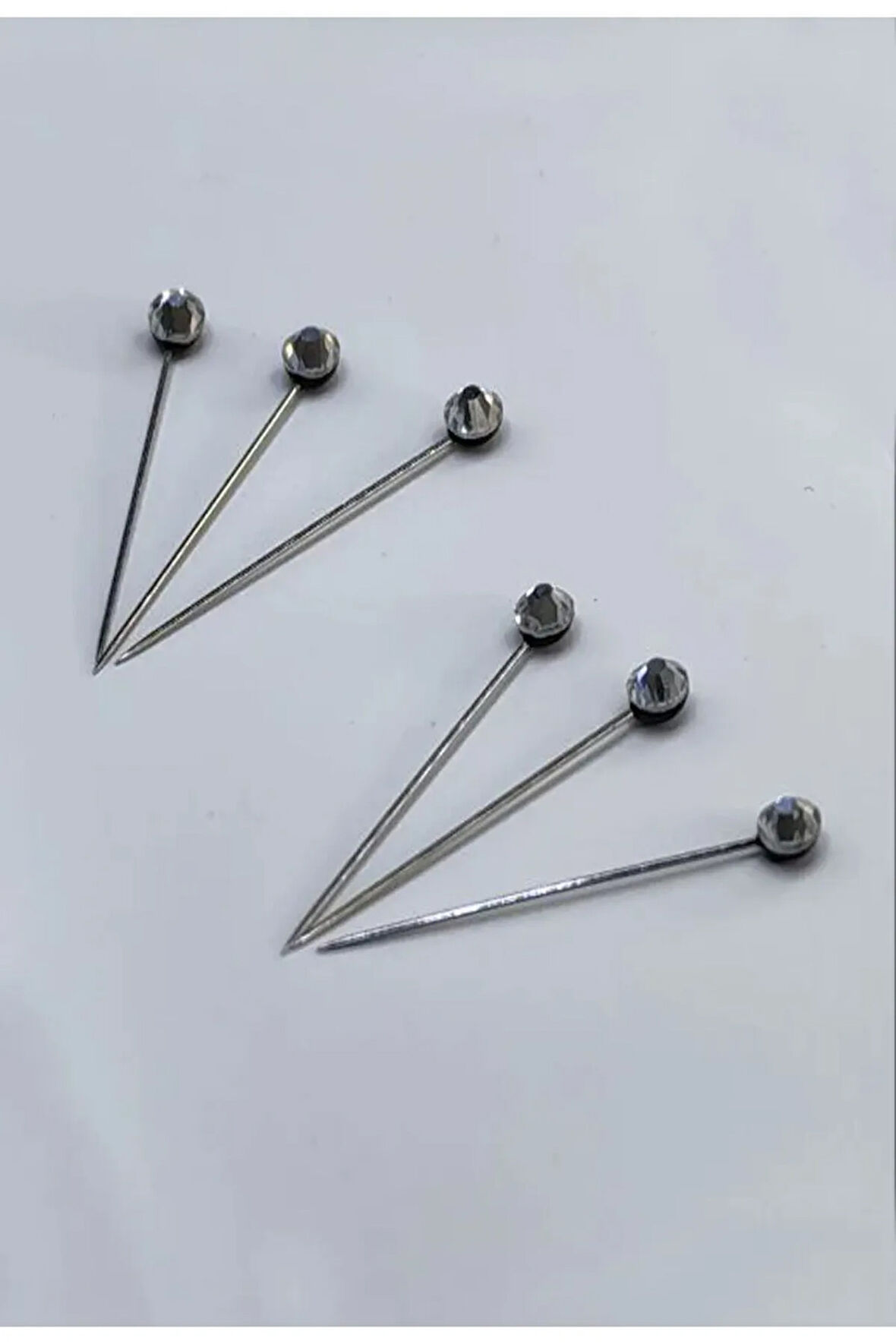 Kristal Taşlı Eşarp Iğnesi 6 Adet