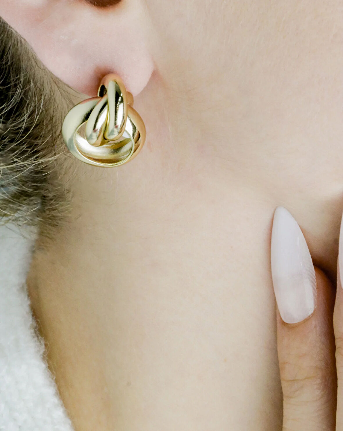 İç İçe Halka Gold Küpe