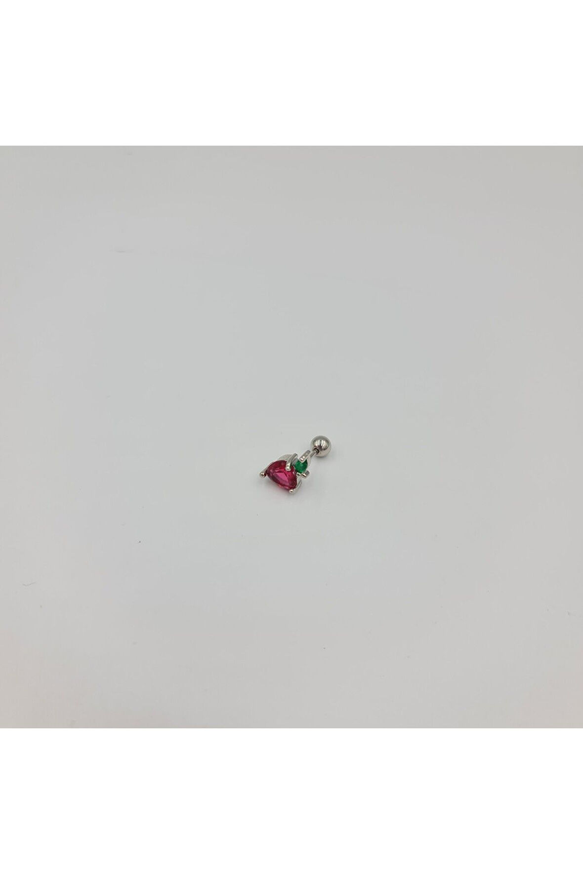 Cerrahi Çelik  Taşlı Elma Küpe Tragus Helix Kıkırdak Piercing