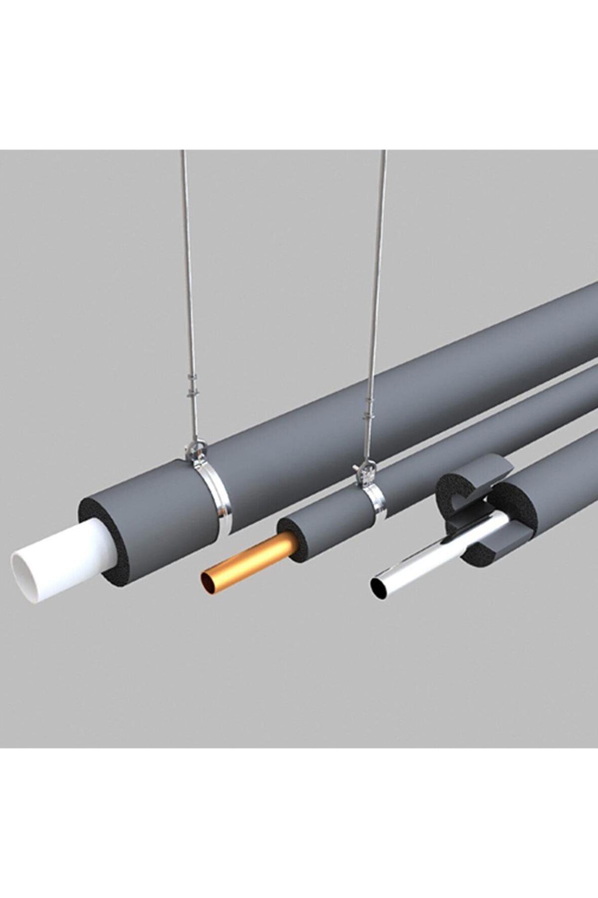 Izolasyon Borusu 48 Mm Iç Çapında Polietilen Boru Yalıtım Kılıfı Köpüğü (10 METRE)