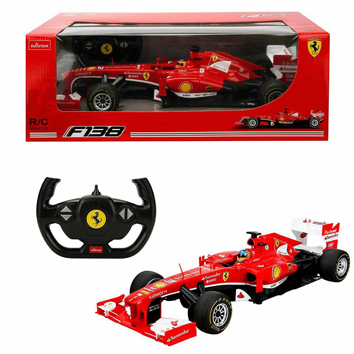 SEÇTİM ALDIM SUNMAN 57400 KUMANDALI ARABA FERRARİ F138 F1 F/F R/C 2.4GHZ 1:12 6+