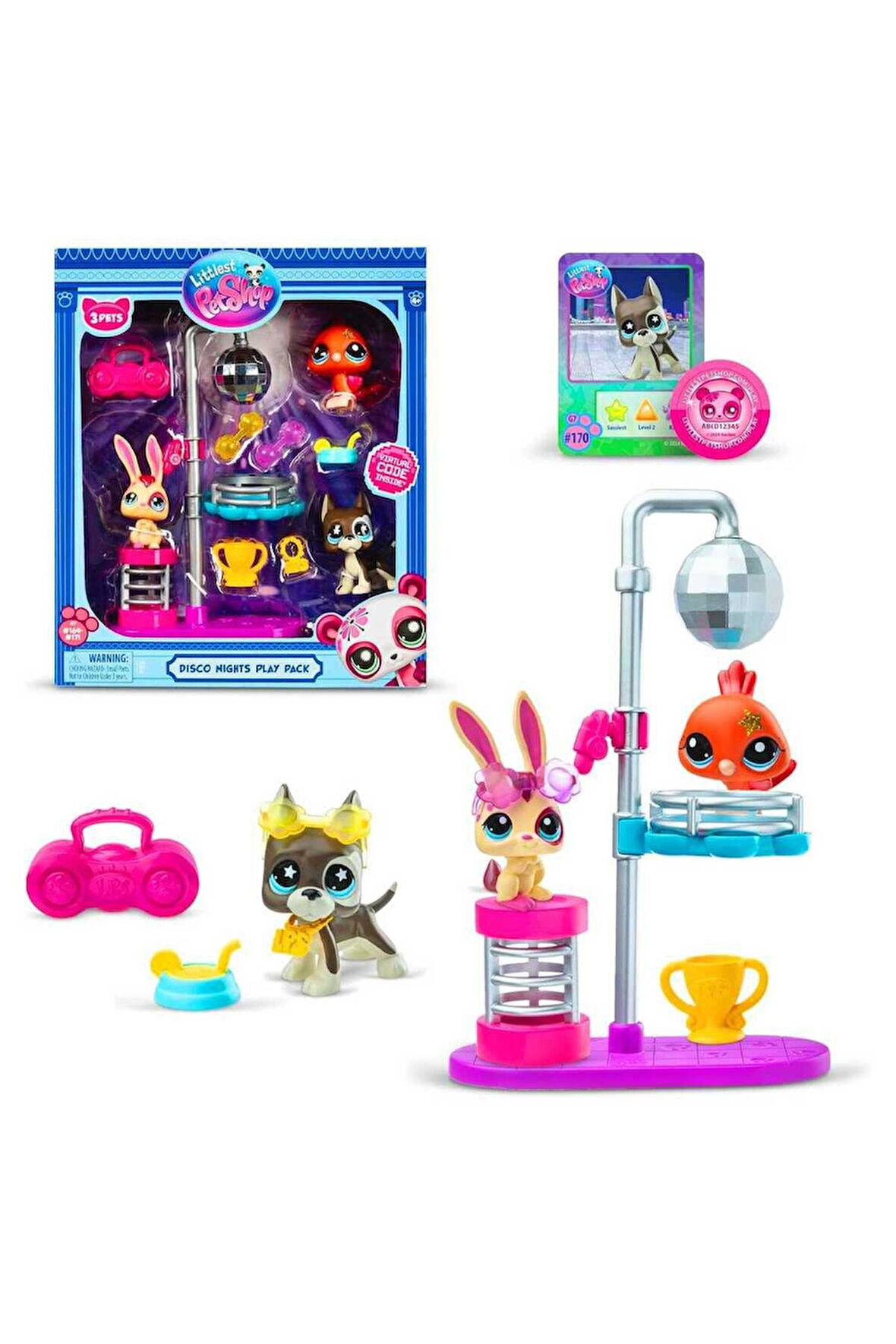 SEÇTİM ALDIM LİTTLEST PET SHOP MİNİŞLER 637 DİSKO GECESİ OYUN SETİ 3 LÜ MİNİŞ FİGÜR 4+
