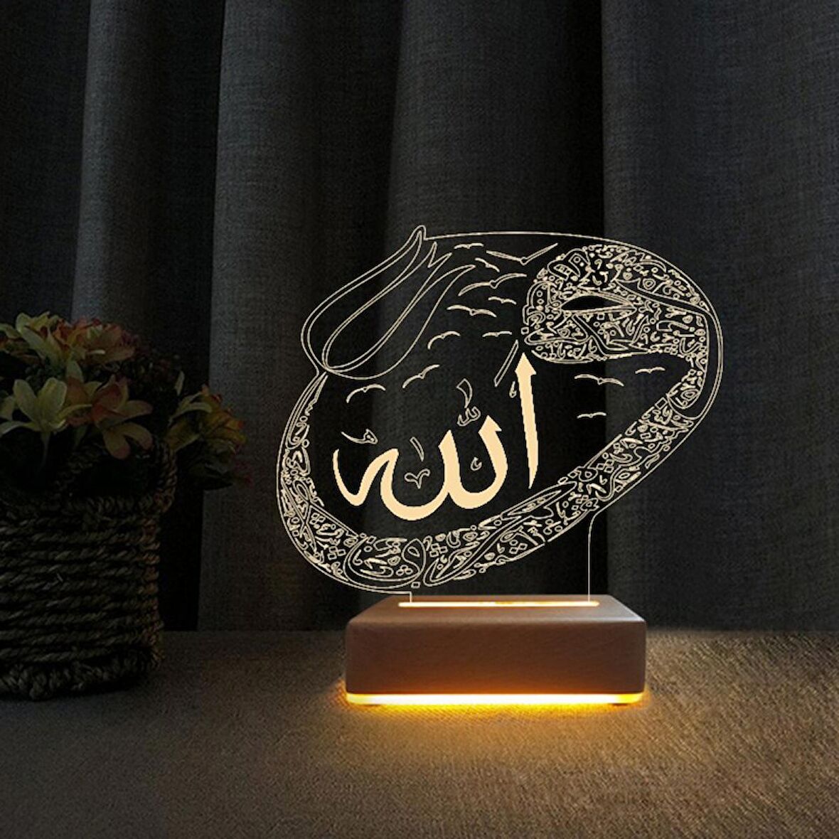 3D Led Gece Lambası Vav Tasarım Anneler Günü Hediyesi Vav Tasarım Gece Lambası