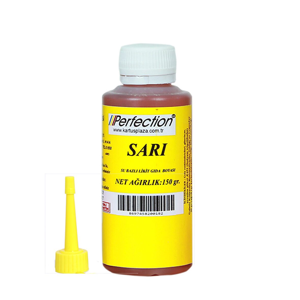 Perfection CHEF Sıvı Su Bazlı Likit Gıda Boyası SARI 150 gr.