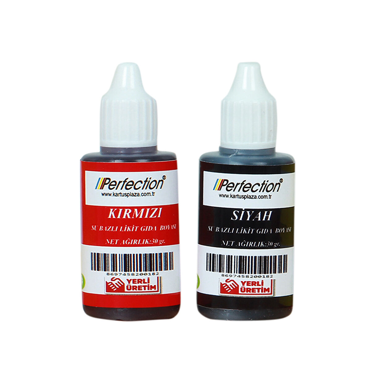 Perfection CHEF 2'li Sıvı Su Bazlı Likit Gıda Boyası Kırmızı Siyah 2 X 30 gr.