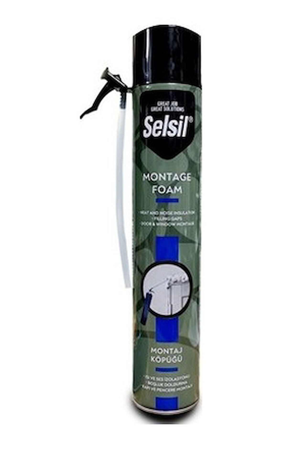 Selsil Poliüretan Hortumlu Montaj Köpüğü 600 Gr - 750 Ml