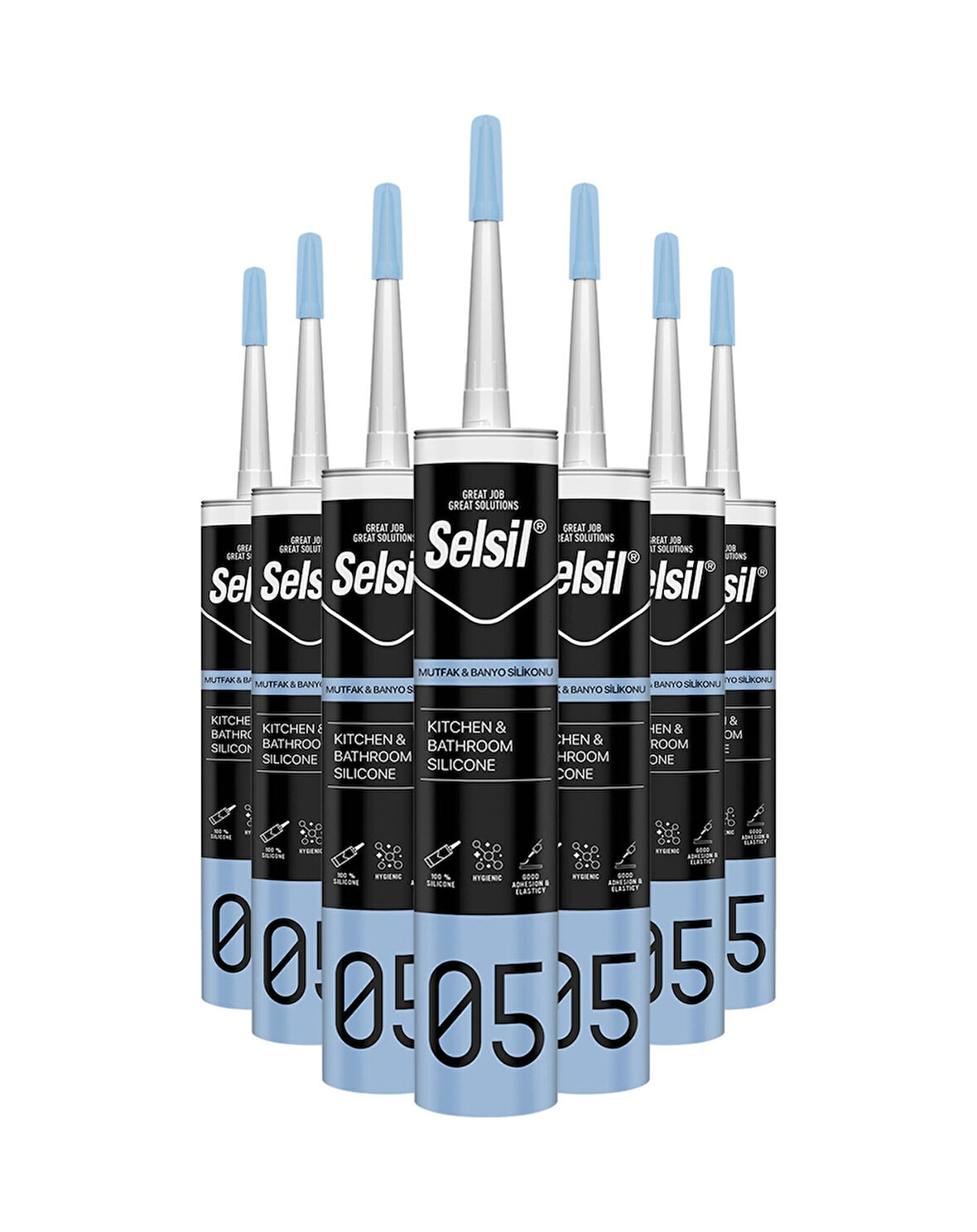 Selsil Mutfak & Banyo Silikonu Şeffaf 280 Ml. 25 Adet