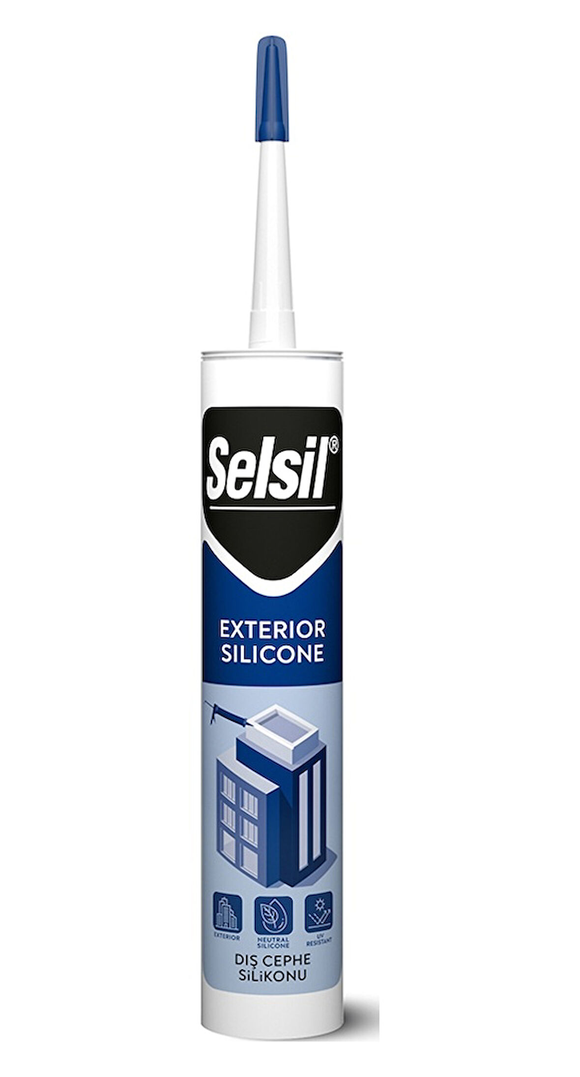 Selsil Nötr Dış Cephe Silikonu Şeffaf 300 Ml.