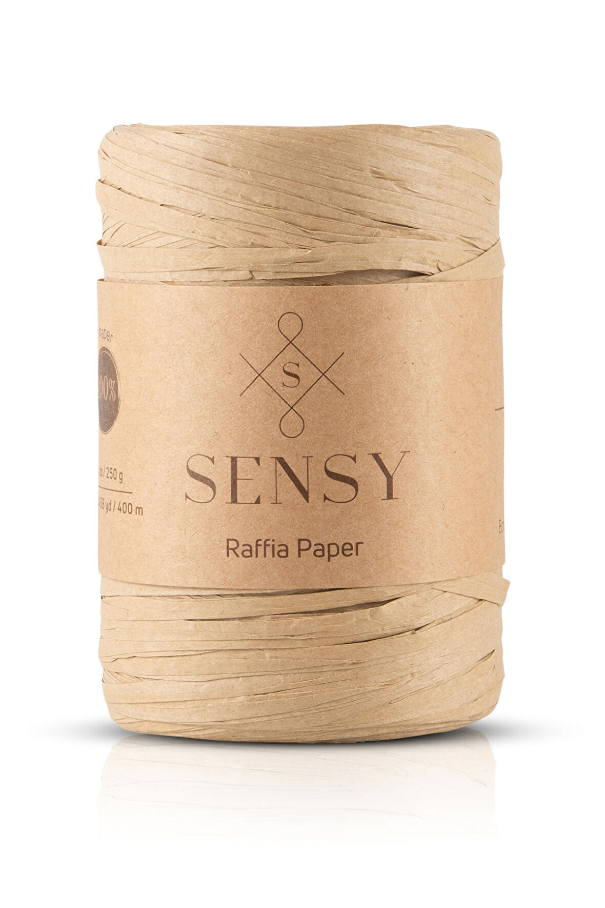 SENSY Premium 400 Metre Rafya İp Çanta İpi Raffia İp Kağıt İp Supla İpi 250 Gram Siyah