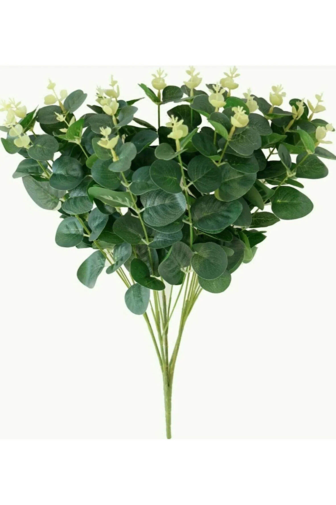 Yapay Çiçek Yapay 16 Dallı Islak Okaliptus Bitkisi 50 Cm Yeşil