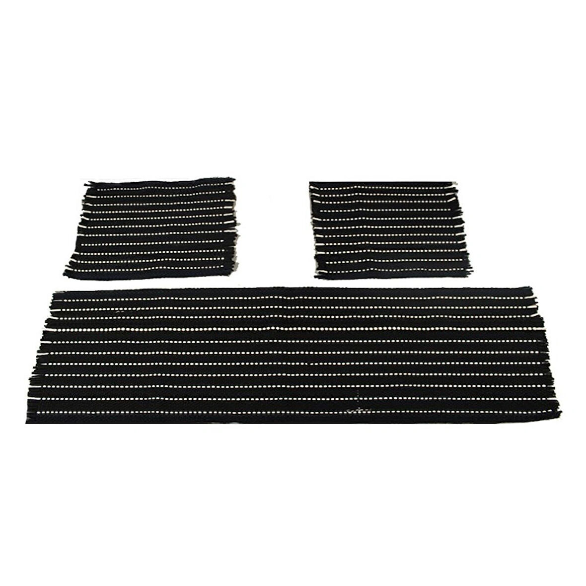 Bmw 5.25 Serme Kilim Minder 3lü Siyah Beyaz FS
