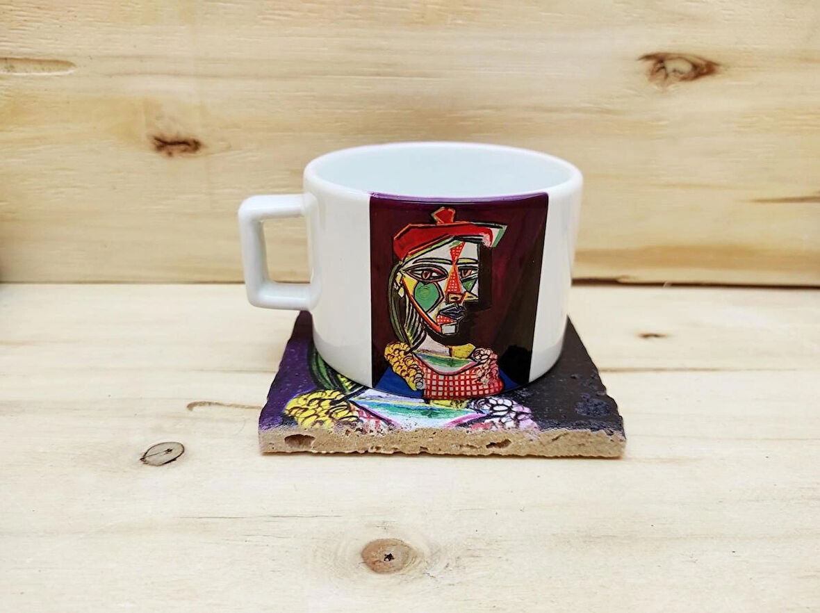 Pablo Picasso Set 4 - Çay/kahve Fincanı Kupa Taş Bardak Altlığı 1