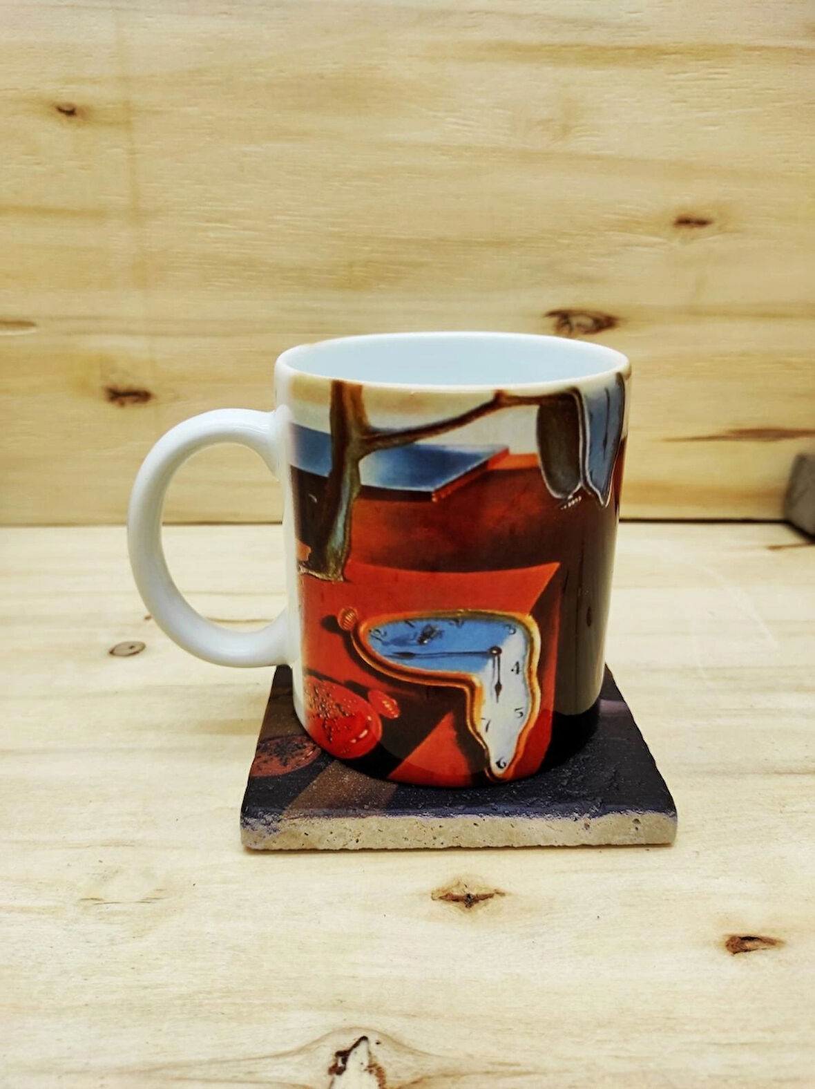 Salvador Dali Set 8 - Kupa Traverten Bardak Altlığı 1