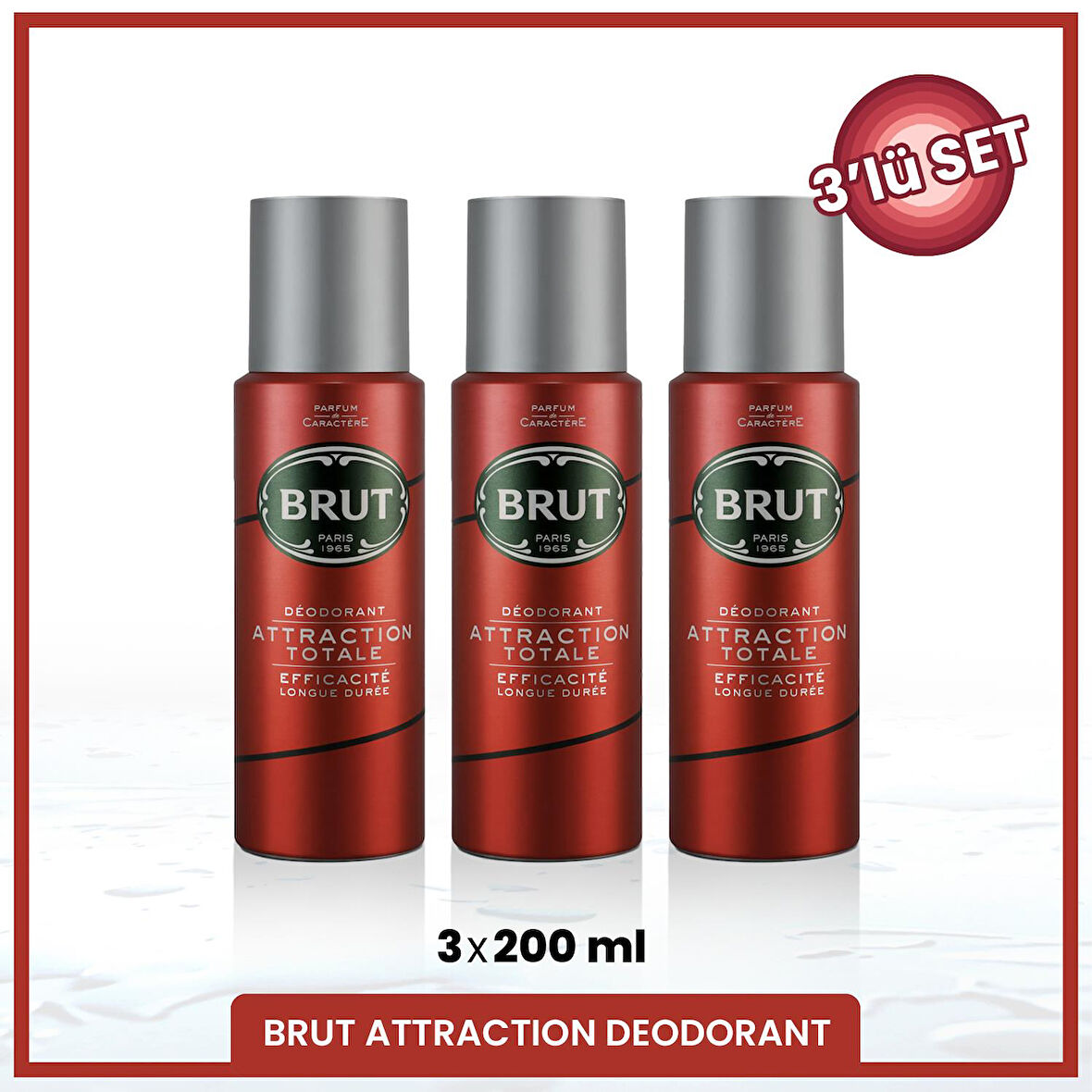 Attraction Erkek Deodorant 200 ml X3 Adet