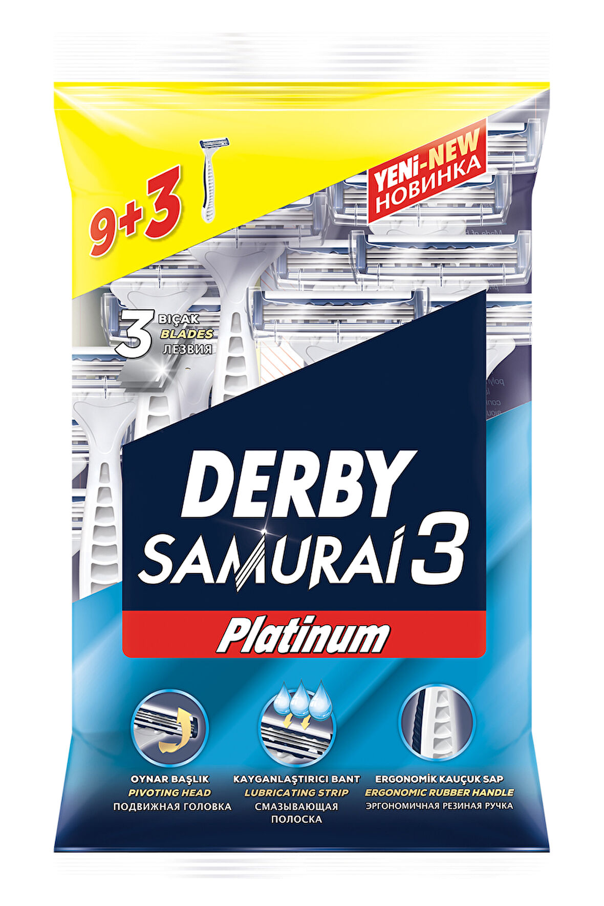 Derby Samurai 3 Platinum 9+3 Poşet x 4 Paket