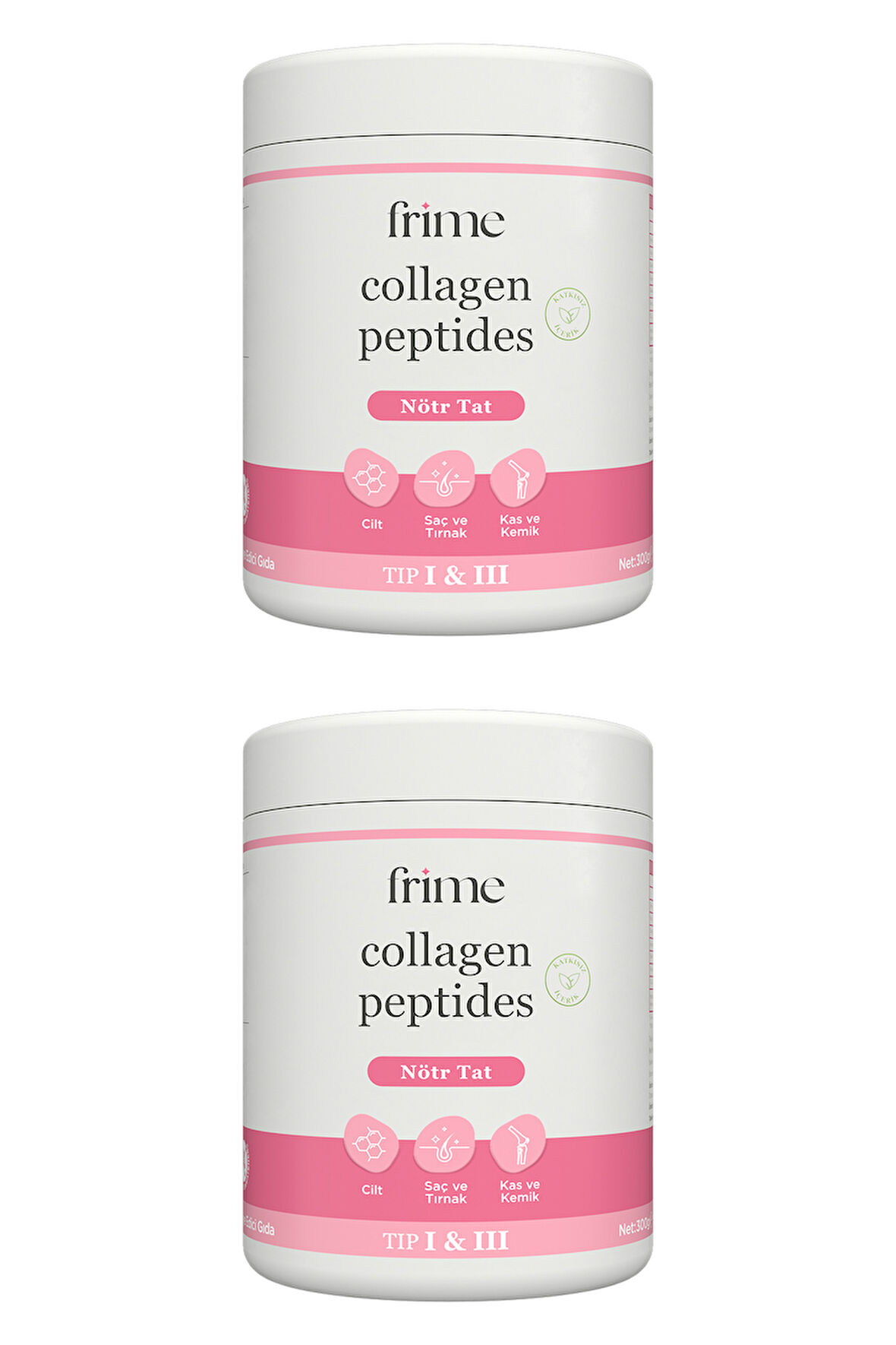 Frime Collagen Peptides – Onarıcı Destek – Katkısız İçerik – Nötr Tat – 300 Gr x 2 Adet