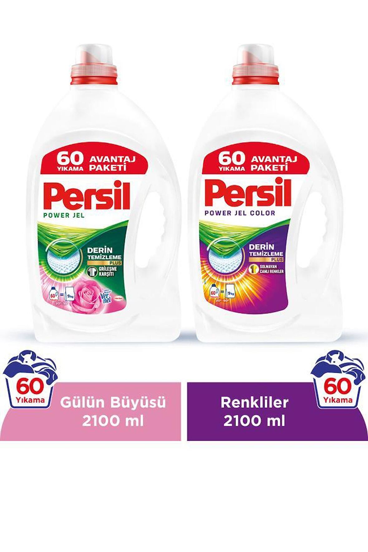 Persil Renk Koruma & Leke Karşıtı Renkliler için Sıvı Deterjan 120 Yıkama 2x2.1 lt