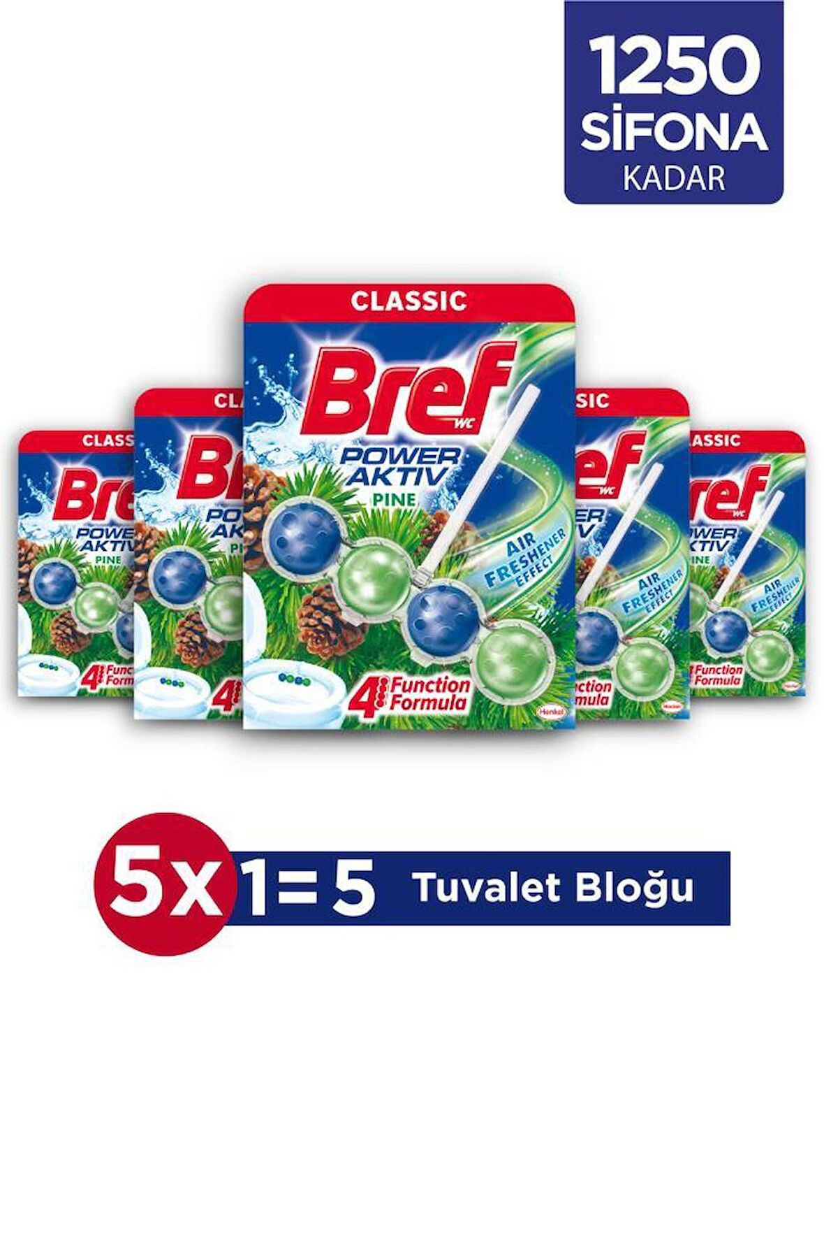 Bref WC Power Aktiv Kati Tuvalet Blogu Çam 5x1'li Tekli Paket