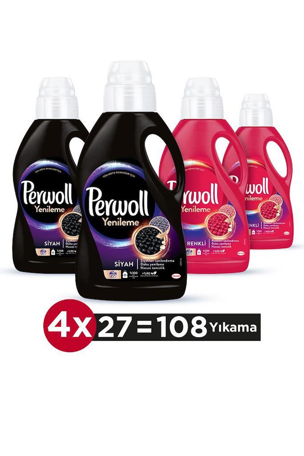 Perwoll Renk Koruma Renkliler ve Siyahlar için Sıvı Deterjan 108 Yıkama 2x1.5 lt - 2x1.5 lt