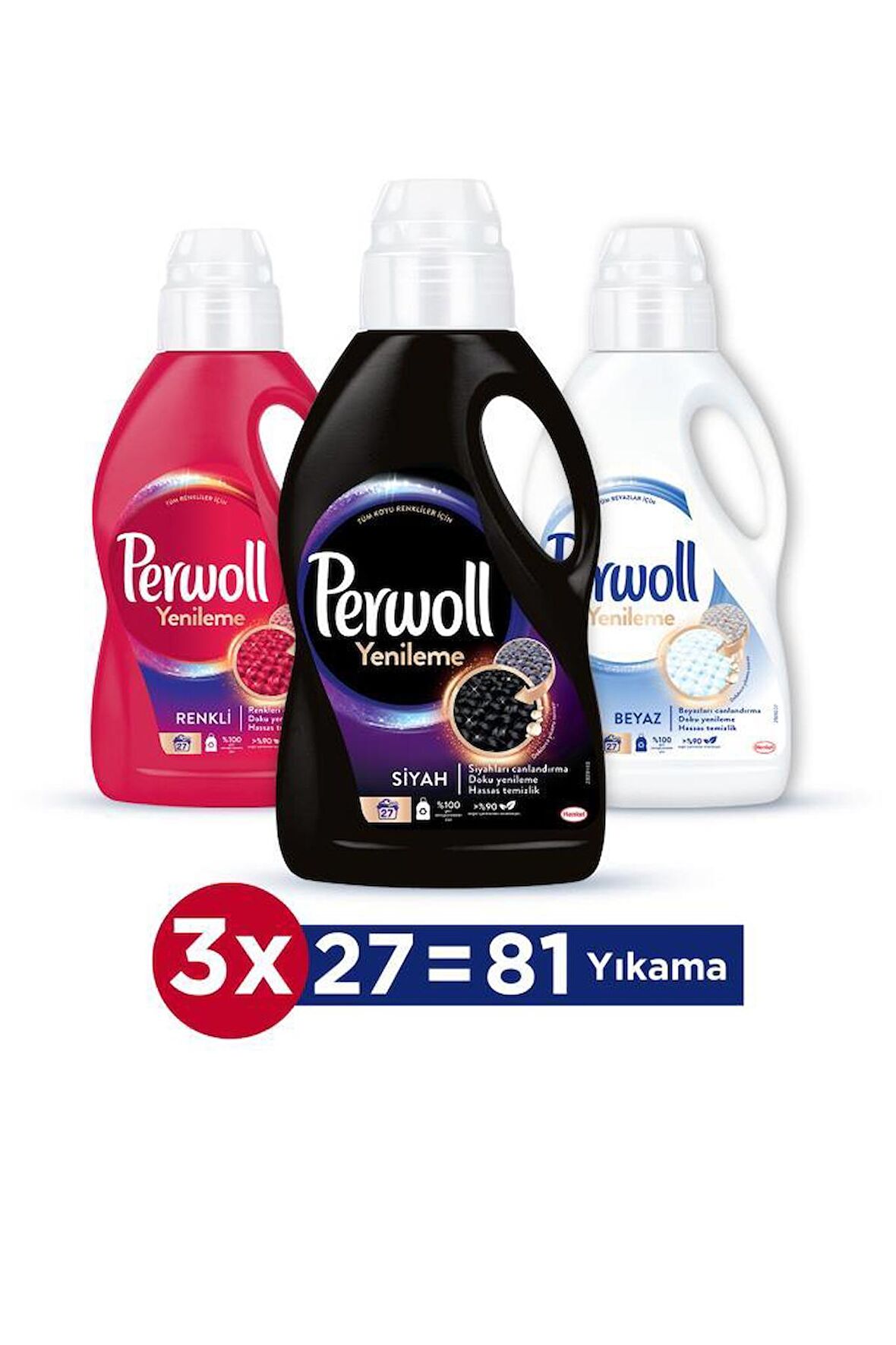 Perwoll Renk Koruma Beyazlar - Renkliler - Siyahlar için Sıvı Deterjan 1.5 lt - 1.5 lt - 1.5 lt