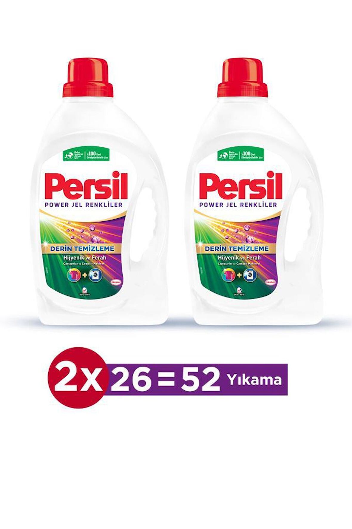 Persil Sıvı Çamaşır Deterjanı 2 x 1690ml (52 Yıkama) Color